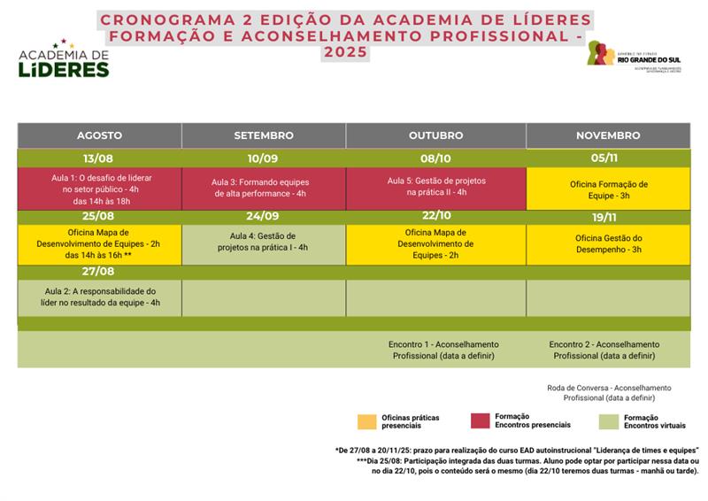 cronograma Academia de Líderes 1